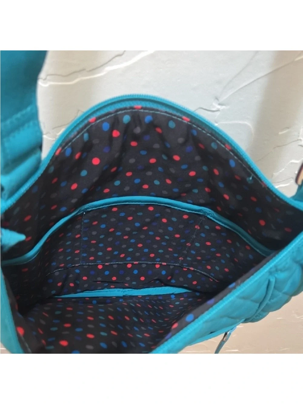 Vera Bradley Quilted Teal Crossbody Bag